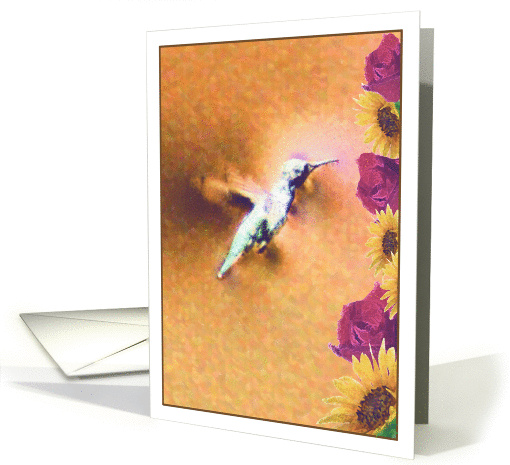Friendship Floral Hummingbird card (713064)