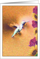 Friendship Floral Hummingbird card