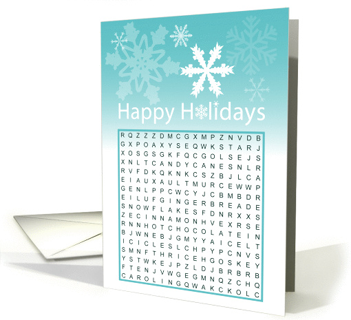 Happy Holidays Search Word card (716150)