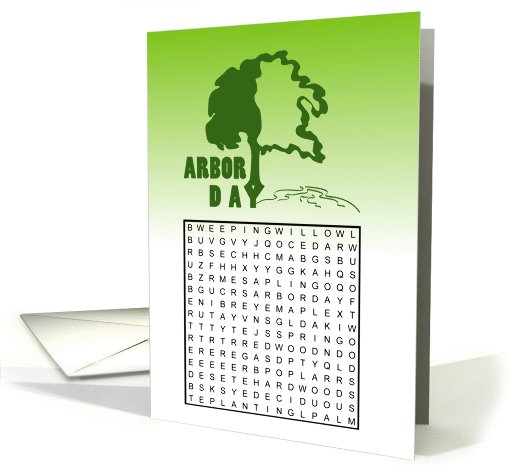 Arbor Day Word Search Puzzle card (717594)