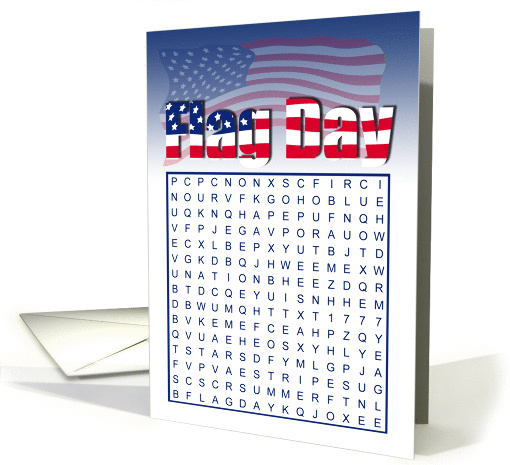 Flag Day Word Search card (719524)