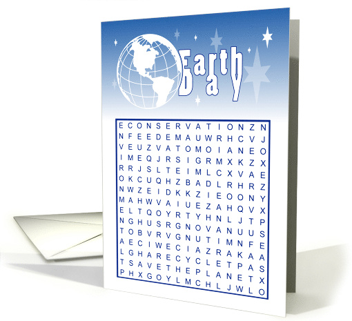 Earth Day Word Search card (719536)