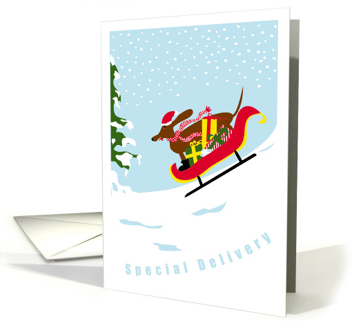 Dachshund Dog Happy Holidays card (719556)