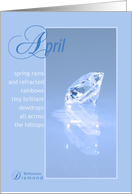 April Birthstone Birthday card