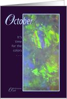 October Birthstone Birthday card