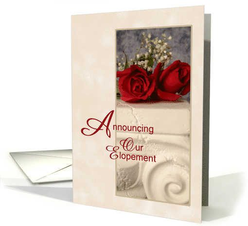 Roses and Pillar Elopement Announcement card (746610)