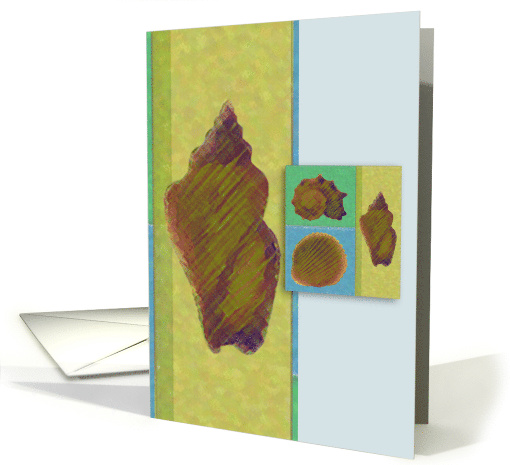 Abstract Colored Seashells Happy Birthday card (746619)