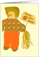 Scarecrow Doll Thanksgiving card