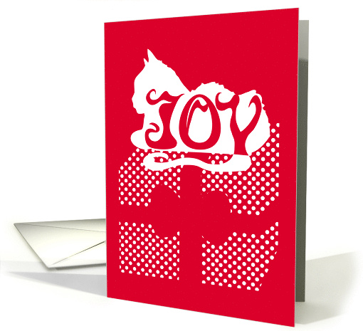 Cat Joy Package Christmas card (751664)