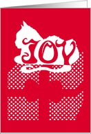 Cat Joy Package Christmas card
