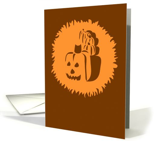Two Color Pumpkins Halloween card (751692)