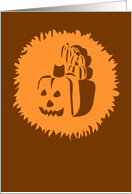 Two Color Pumpkins Halloween card