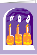 Boo Pumpkin Candles Halloween card