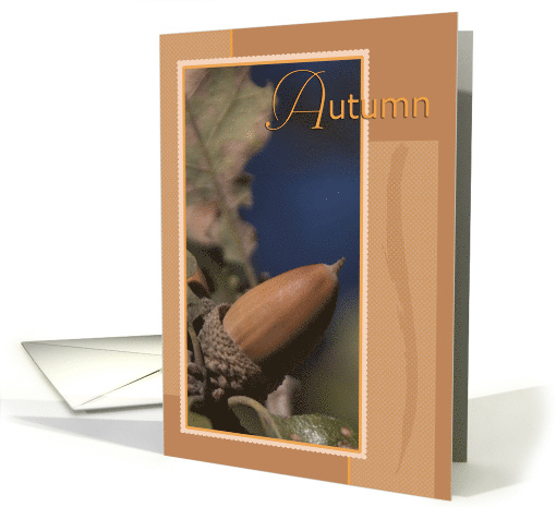 Acorn on Tree Autumn Season card (752767)