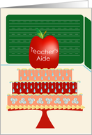 Apple and Cake Teacher’s Aide Birthday card