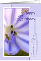Agapanthus Teacher’s Aide Birthday card