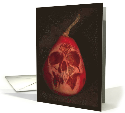 Skeleton Pear for Halloween card (771093)