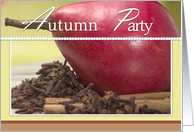 Autumn Pear and Spices Party Invite card