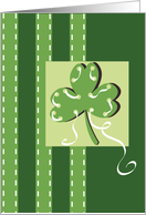 Ribbon Laced Shamrock for St. Patrick’s Day card