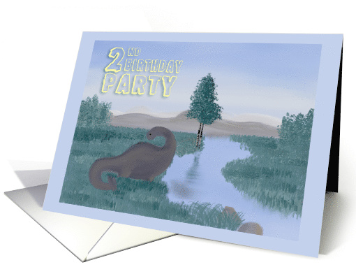 Dinosaur Second Birthday Invitation card (772536)