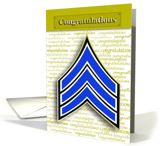 Sergeant Chevrons Congratulations card (774174)