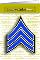 Sergeant Chevrons Congratulations card