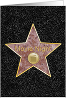 Star of Fame Movie Night Invite card