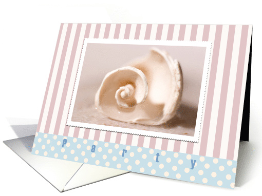 Seashell Stripes and Dots Party Invitation card (774183)