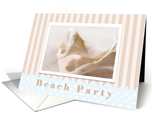 Spiral Seashell Beach Party Invitation card (774186)