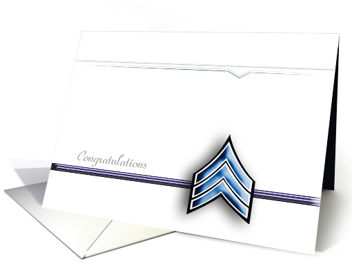 Civic Colors Sergeant Stripes Congratulations card (774292)