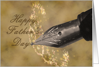 Fountain Pen Nib Writing Father’s Day card