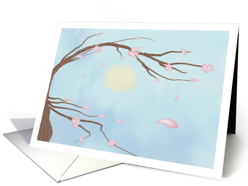 Cherry Blossoms In the Breeze Earth Day card (788895)