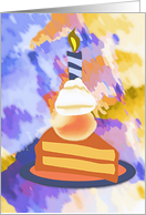 Cake and Ice Cream Abstract Birthday card