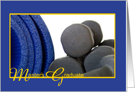 Weights and Mat Physical Education Master’s Grad Congratulations card