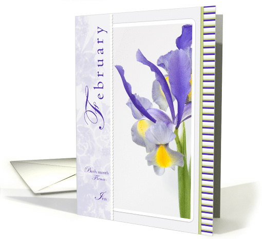 Iris Florals for February Birthday card (791079)