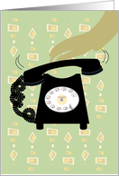 Retro Telephone Happyville Greetings card