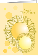 Abstract Circles Team Member Admin Professional’s Day card