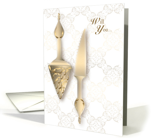 Utensils Knife and Server Will You Be My Cake Cutter card (796710)
