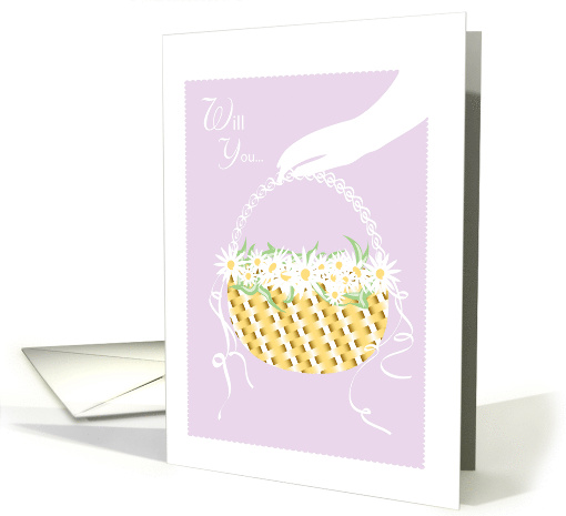 Yellow Basket Will You Be Our Flower Girl card (803278)