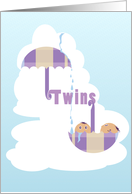 Twins Baby Shower card