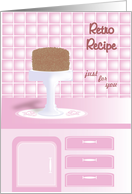 Pink Kitchen Retro Recipe Just for You card