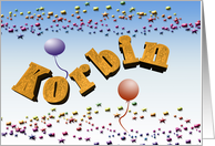 Korbin Happy Birthday Balloons card