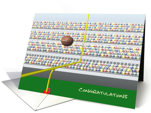 Stadium Football Field Goal Congratulations card (822859)