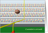 Stadium Football Field Goal Congratulations card