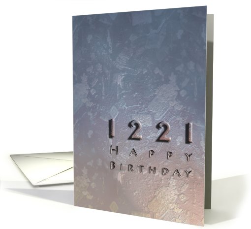 1221 Palindrome Birthday card (825408)