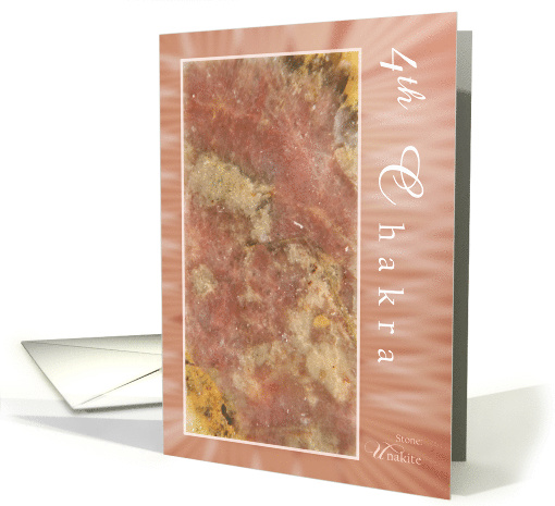 Pink Unakite Fourth Chakra card (833900)