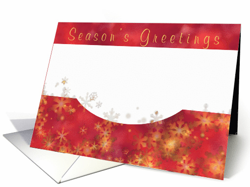 Yellow Snowflakes Season's Greetings card (851659)