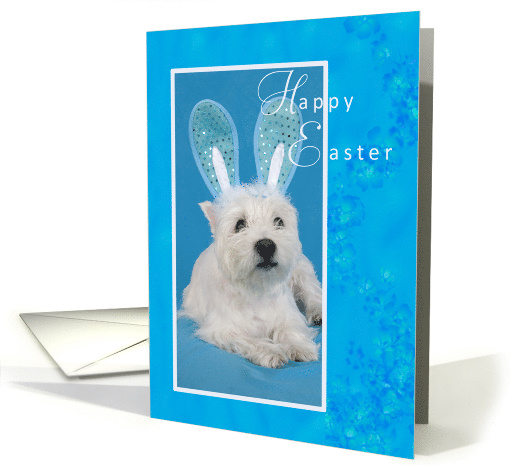 West Highland Terrier Happy Easter card (853948)