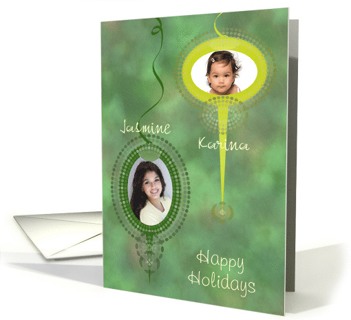 Dots Ornaments Two Photo Uploads card (853992)