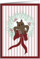 Armadillo Texas Christmas Wreath card